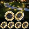 ZAIYW 6 Pack Solar Ground Lights Outdoor Waterproof Garden Lights