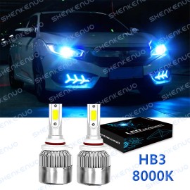 SHENKENUO 8000k Ice Blue Daytime Running DRL Headlight LED Bulbs for Honda Accord Civic 2x