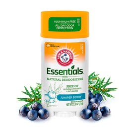 Arm  Hammer Essentials Desodorante Natural en Barra Fruta de Enebro, 71 g. Controla y Protege del Mal Olor por 24 Hrs. Axilas Frescas sin Aluminio,...