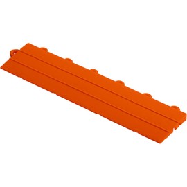 Speedway Looped Edge for Garage Floor Tile, 12 x 2.75-Inch, Orange, 10-Piece Set
