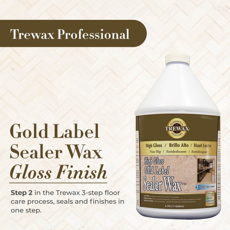 Trewax Professional Gold Label Sealer, Gloss, 1-Gallon