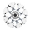 YourGift 30 Pack Drawer Knobs Diamond Shaped Crystal Glass 30mm