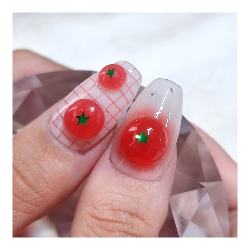 Tomato's daily handmade nail tip - short oval / 토마토의