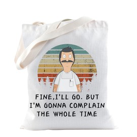 TSOTMO Cartoon TV Show Merchandise Gifts Bob Belcher Tote Bag Gift Tina & Louise Tote Pouch Gift Couple Gift Burgers Style Tote Bag Gift for Bob's Fans (C.Complain Canvas)