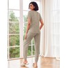 Ekouaer Pajama Sets for Womens Rib Knit Lounge Set Jogger
