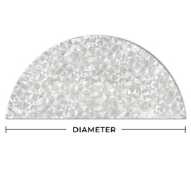 Autotech Park Precut Custom Arched Window Film, Pattern Texture Design, up to 64 inches Diameter and 33 inches Height