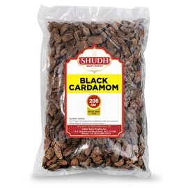 SHUDH Black Cardamom Pods 200 GM | Whole Kali Elaichi Indian Spice ~ All Natural | Vegan | Gluten Friendly | NON-GMO | Indian Origin