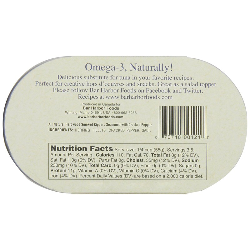 Bar Harbor Wild Herring Fillets with Cracked Pepper, 6.7 oz.