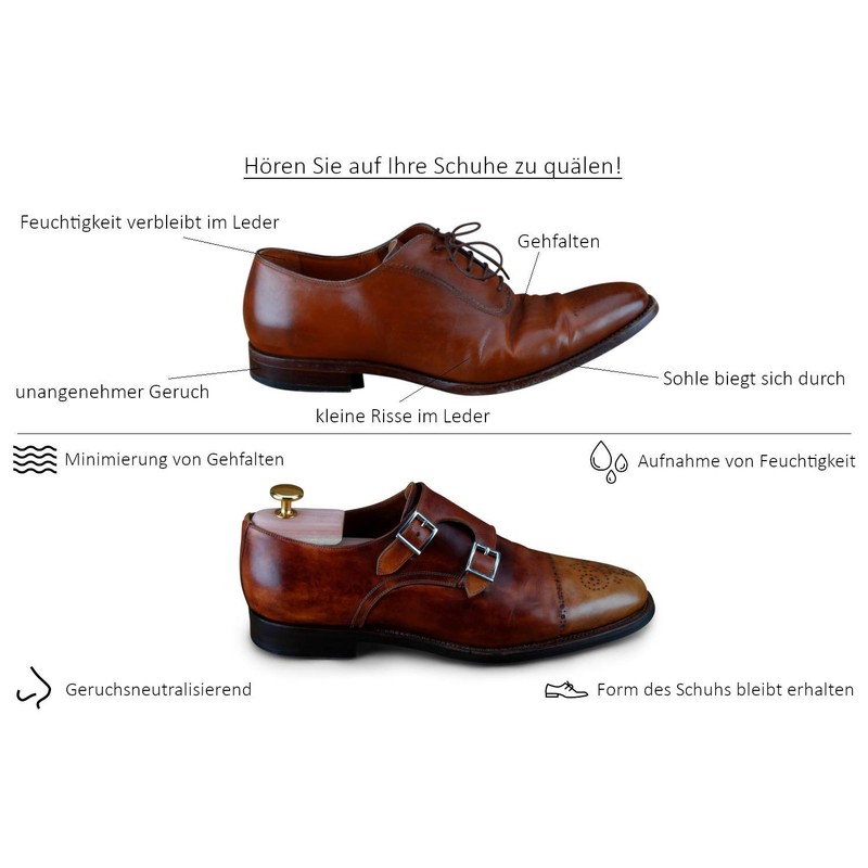 Langer & Messmer Red Cedar Shoe Trees, Size UK 5/6,