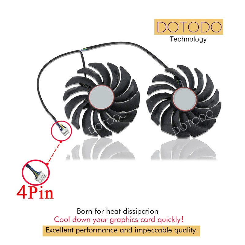 DOTODO 95mm PLD10010S12HH DC12V 0.40A Fan for MIS RX470 570