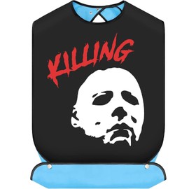 BWWKTOP Michael Myers Adult Bibs With Crumb Catcher Horror Movie Fans Gift Dining Eating Clothing Protectors Michael Merchandise (Michael bib)