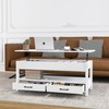 Panana Coffee Table, Lift Top Coffee Table with Hidden Compartment,