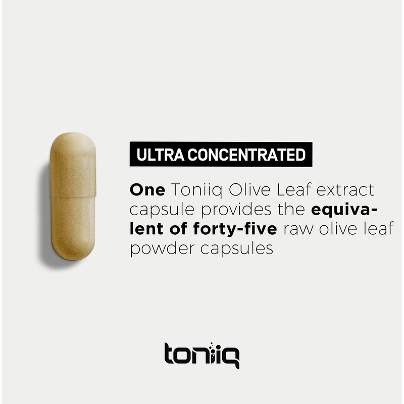 Toniiq Olive Leaf Extract - Ultra High Potency 45:1 Extract