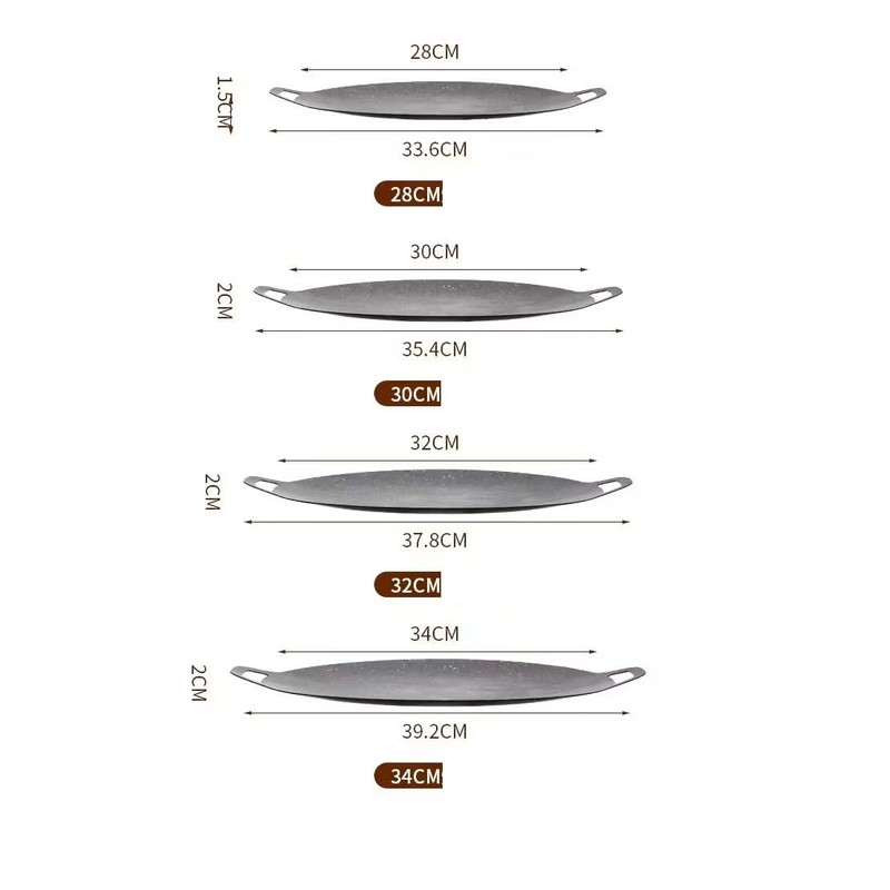 VONOTO Non-stick Korean BBQ Grill Pan, Thin Round Griddle, Non