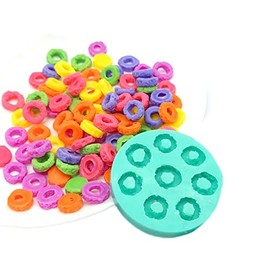 Fruit rings circles Real size Mini donuts Cereal Silicone Mold Wax mold Resin mold Soap mold Realistic Flexible mold cereal candle NC107