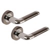 Excel DH3570 Argo Passage Door Handles on Round Rose, Polished