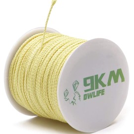 9 KM DWLIFE - Cuerda trenzada de Kevlar, 500 libras, 2 mm, 50 pies, alta resistencia a la tracción, abrasión, retardante de llama, cuerda de cometa, línea de pesca, modelo Rocket Shock, lona de hamaca Ridgeline, paracaídas tácticas de supervivencia