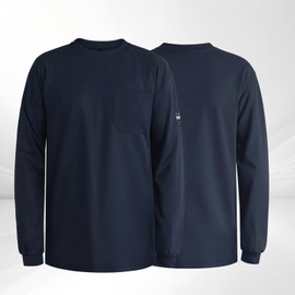 Uno Mejor Welding Shirts for Men 5.5OZ FR Shirts, Flame Resistant FR Jackets for Men with Reinforced Sewing, Men's Fire Retardant Welding Shirt, Durable to Use, Navy-YL 3XL
