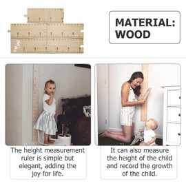 TOYANDONA Height Ruler Wooden Print Height Chart Height Measurement Ruler Height Measuring Rulers for Kids Bedroom Wall Decoration