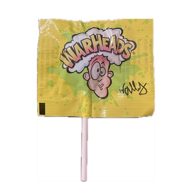 Warheads Lollipops I Blue Raspberry, Black Cherry, Green Apple, 10