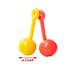 Simba 105952679 Bounzyball Double Pack, 3 Assorted Designs, Only One Item Delivered, Rubber Trickball with Rubber Cord and Finger Loop, Diameter: 2.5 cm, from 5 Years