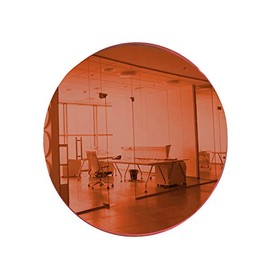 Marketing Holders Acrylic Mirror 11" Wide Round Orange .118" Thick No Adhesive Reflective Pieces Perfect for DIY Arts and Crafts School Projects Home or Office Decor Special Events