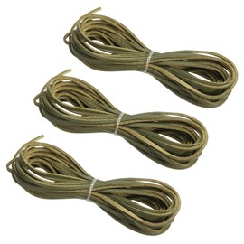 PATIKIL Faux Suede Leather Cord, 3 Rolls 3mm x 5.5 Yards Flat Synthetic Leather Strips for Necklace Bracelet Jewelry Beading DIY Crafts, Army Green (Total 16.5 Yards)