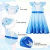 Jurebecia Girls Nightgowns Princess Nightdress Snow Queen Flutter Sleeves Pajamas