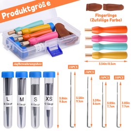 Namner Needle Felting Kit for Wool Crafts, Felting Needles in 4 Sizes (36/38/40/42 Gauge) with Finger Guard - Create 3D Animals Decorations DIY Felt Art (Great for Beginners)