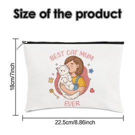 Cats Mum Gift for Cat Lovers Gifts for Women Cat Gifts for Women Birthday Gift Friend Cat Lover Makeup Bag Cosmetic Bags for Womens Christmas Presents for Womens