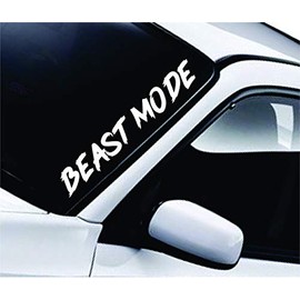 Beast Mode V2 Wall Decal Car Window Truck JDM Race Racing Sticker Vinyl Art Decor Quote Drift Automotive Van Inpirational Rap Music Lyrics Work Hard Fast