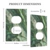 JDAKHD Decorative Outlet Covers Green Marble-Like Texture with Abstract Wavy