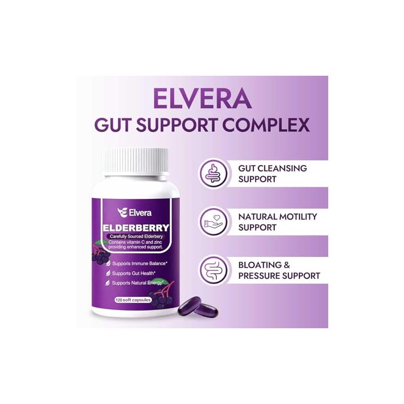 Elderberry - EIvera Gut Support Complex, 3-in-1 Gut Support Complex