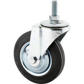 Steelex D2545 Threaded Swivel Industrial Hooded Caster, 6-1/4-Inch, Black