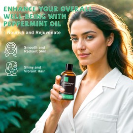 MAYJAM Peppermint Essential Oil - Huge 3.38 Fl Oz - Premium Grade Peppermint Oil Essential Oil for Diffuser, Hair Care, Skin Care, Aromatherapy, Massage, Soap and Candle Making