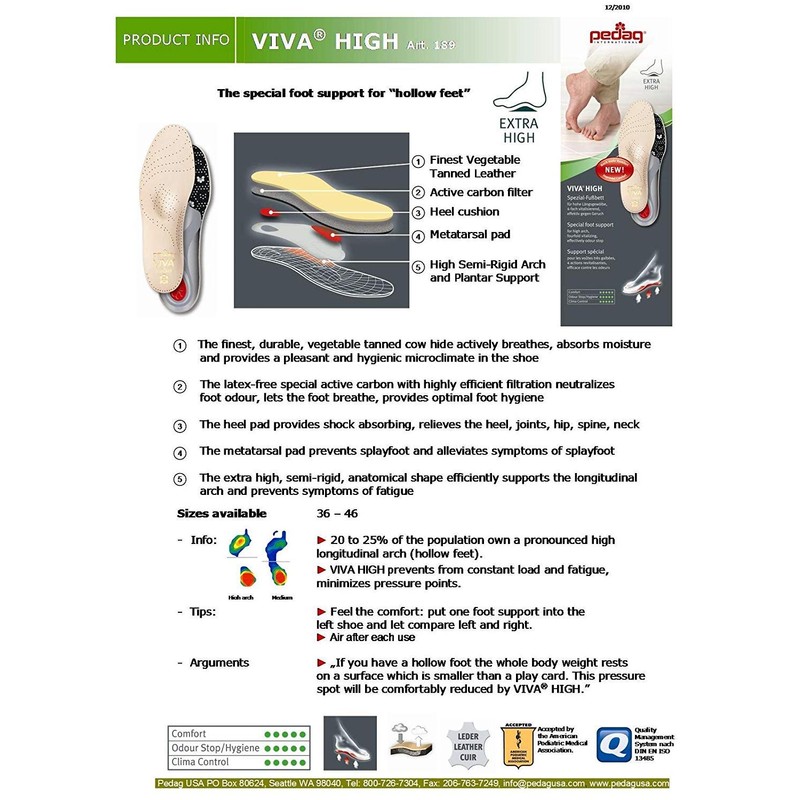 Viva Hi Pedaq Open Foot Antibacterial Deodorizing Insole, Bunions, Open