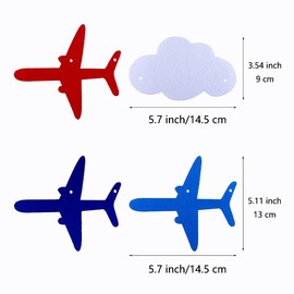 SaktopDeco 2 Pack Airplane Cloud Garland Banner Airplane Plane Aviation Themed Party Decorations Baby Shower Party Supplies