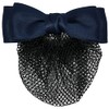 GLOBAL BOX Ribbon Barrette with Net Simple Chignon (Blue)