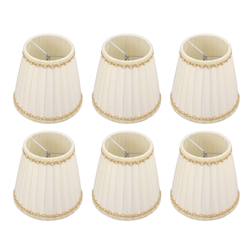 6PCS Set Small Lamp Shade Modern Style Cloth Clip On