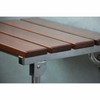 HinLIaDa Folding Shower Seat Wall Mounted with Legs, Shower Seat