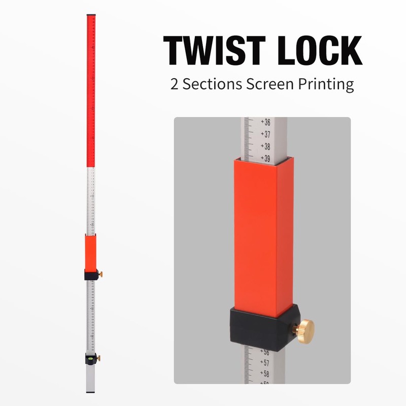 Laser Level Suit with Quick Lock Aluminum Rod for Rotary