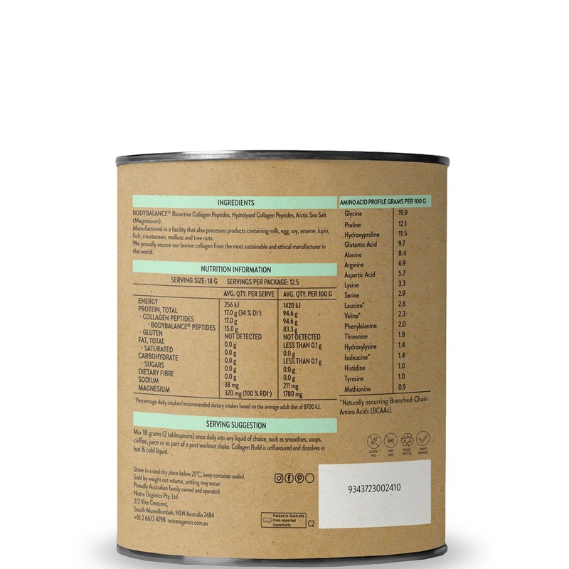 Nutra Naturals Collagen Build - Unflavoured 225g