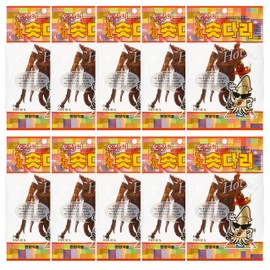 Sookwang K-Food Dried Squid Legs Only Legs Hot Flavor Snack Sweet and Savory Seasoned (0.7oz X 10 Packs) Chewy Calamari Korean Snack