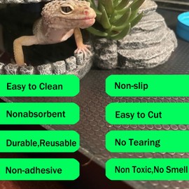 EMYSSA Extra Large Reptile Carpet, Reptile Mat, Bearded Dragon, Leopard Gecko Substrate,Bearded Dragon Tank Flooring, Snake,Tortoise Bedding, Bearded Dragon Tank Accessories (17.8"X 118.2")