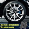 3 PCS Tire Shine Applicator Sponges, Microfiber Tire Brightener Applicator