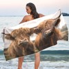 Blueangle Two Scottish Highlands Cow Beach Towel - Lightweight Compact