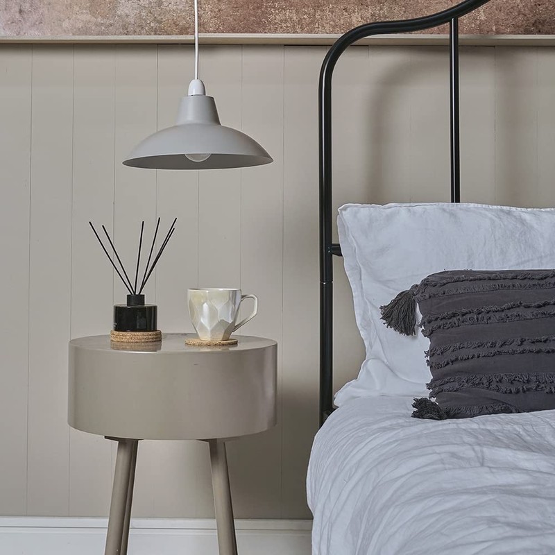 Retro Style Grey Metal Easy Fit Ceiling Pendant Light Shade