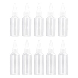 COACOM 10 Teile Transparente Plastik-Extrusionsflasche, Multifunktionale Spitze-Mundflasche, Bequeme Außenreise, Wiederverwendbare Spenderflasche.