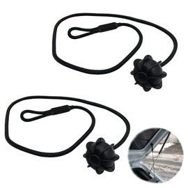 LEIBOCHAO Pack of 2 Car Boot Retaining Strap Black Car Rear Shelf Strap Replacement Parcel Shelf Band Holder for VW Golf 6 5 4, Mk6, Mk5, GTI R20, Cable Length 50 cm