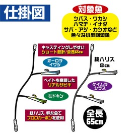 Hayabusa HS360 Jigging Sabiki Casting Type, Small Sprinkling Fish, L 12-8-10